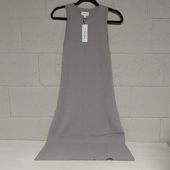 The Drop High Neck Side-Slit Maxi Sweater Dress, Small, NWT, Chic Minimalist - Picture 5 of 8